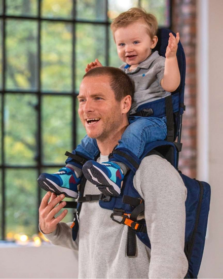 Baby shoulder carrier with ankle straps sales